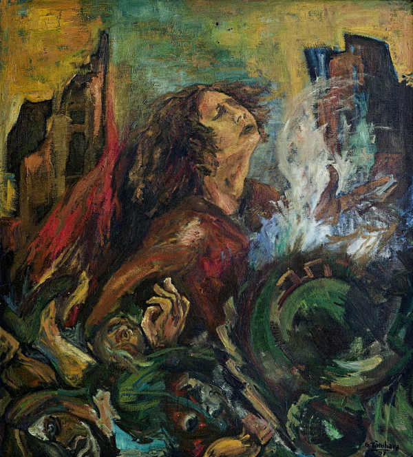 Germana Tambara: Madre Dolente, olio su tela, cm 90x100